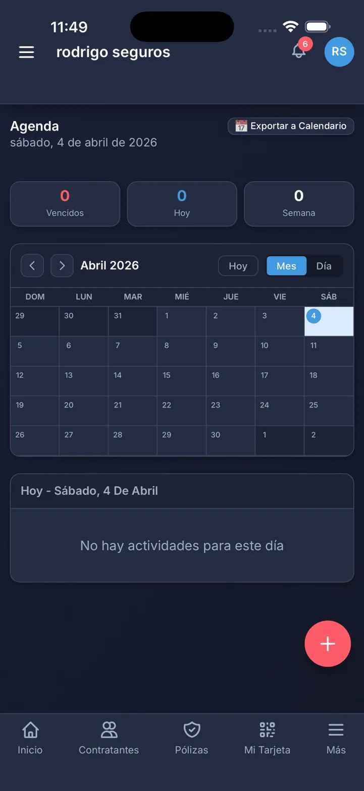 Agenda Seguros móvil